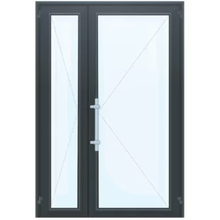 D45 дверь в витраж открывание наружу